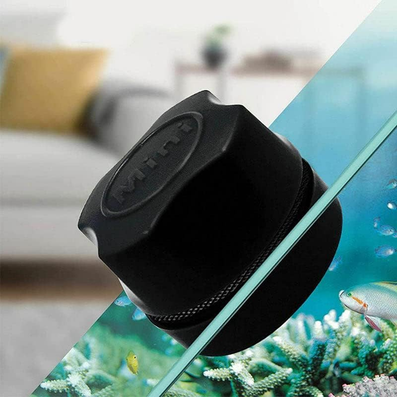 AIMALL Mini Algae Scrapers Magnetic Brush Cleaner Cleaning Glass Algae Aquarium Magnet Fish Tank Aquatic Floating Clean Brush Cleaning Tool, Suitable for 0.12-0.24 Inch Glass Thickness - Blue image number 2