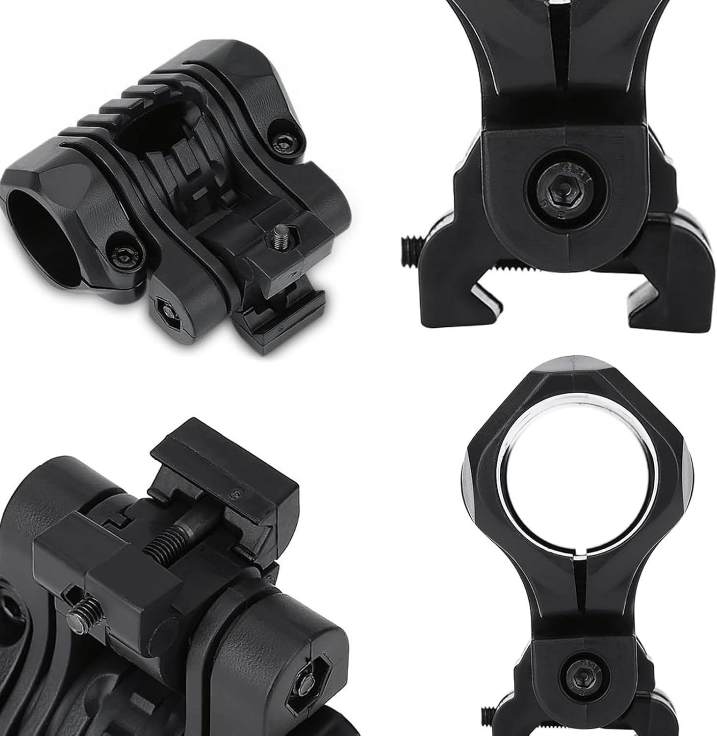 Tactical Helmet ARC Rail Light with Mount LED Mini Zoomable Helmet Flashlight with Strobe/Strong/Low Lamp 200 Lumens, Pocket Pen Flashlight with 20Mm Picatinny Rail Mount Storage Box Charger