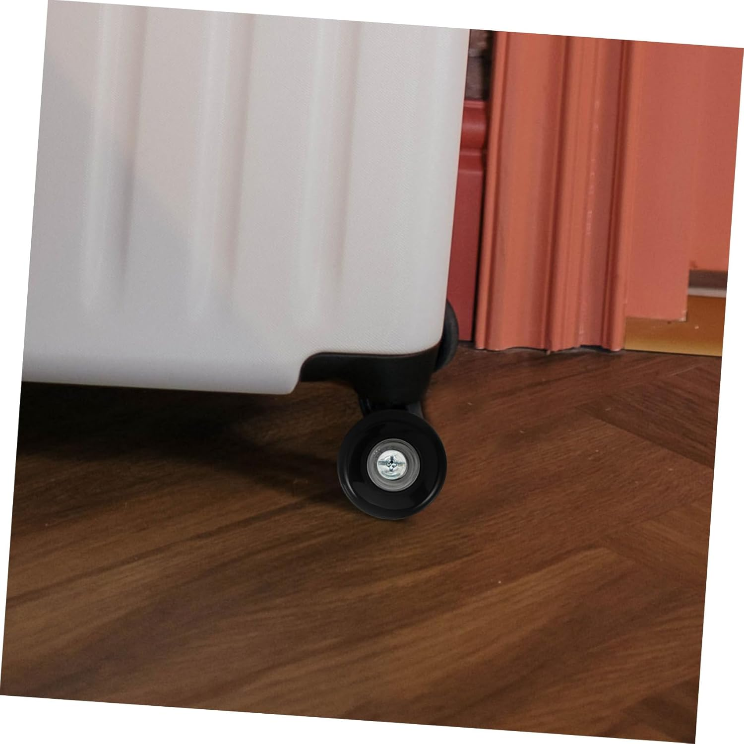 VILLFUL 2Pcs Replacement Luggage Wheels Black 45Mm X 18Mm Swivel Caster Wheels for Suitcase and Travel Bags Easy Installation Repair Kit image number 2