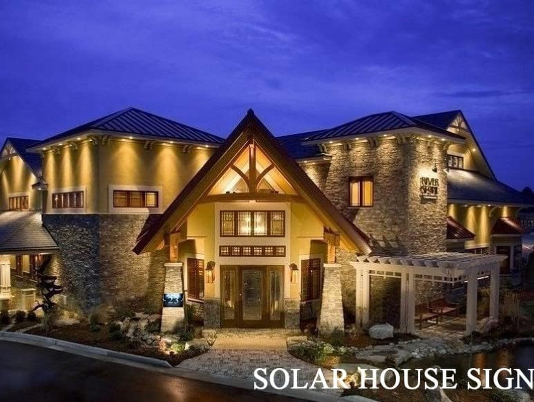 Solar Light House Signs Plaques Door Numbers 1-99999 Street Name LED 200Mm/190Mm Personalised image number 1