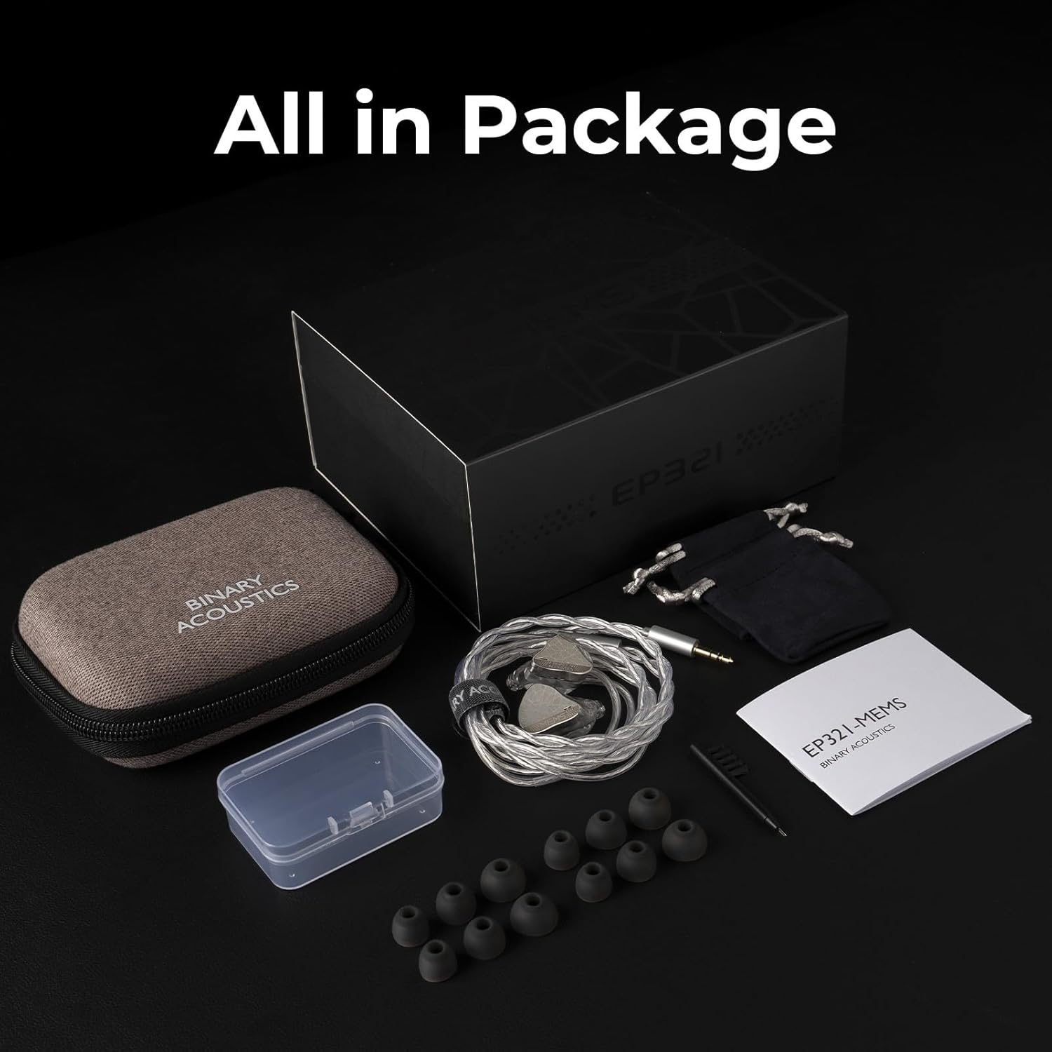 Hifigo Binary EP321 MEMS In-Ear Monitor, Direct-Drive MEMS Earphones, 3BA +2DD+1MEMS Hybrid IEM with Iridescent CNC Stainless Steel Faceplates for Musician Audiophile (3.5Mm) image number 4