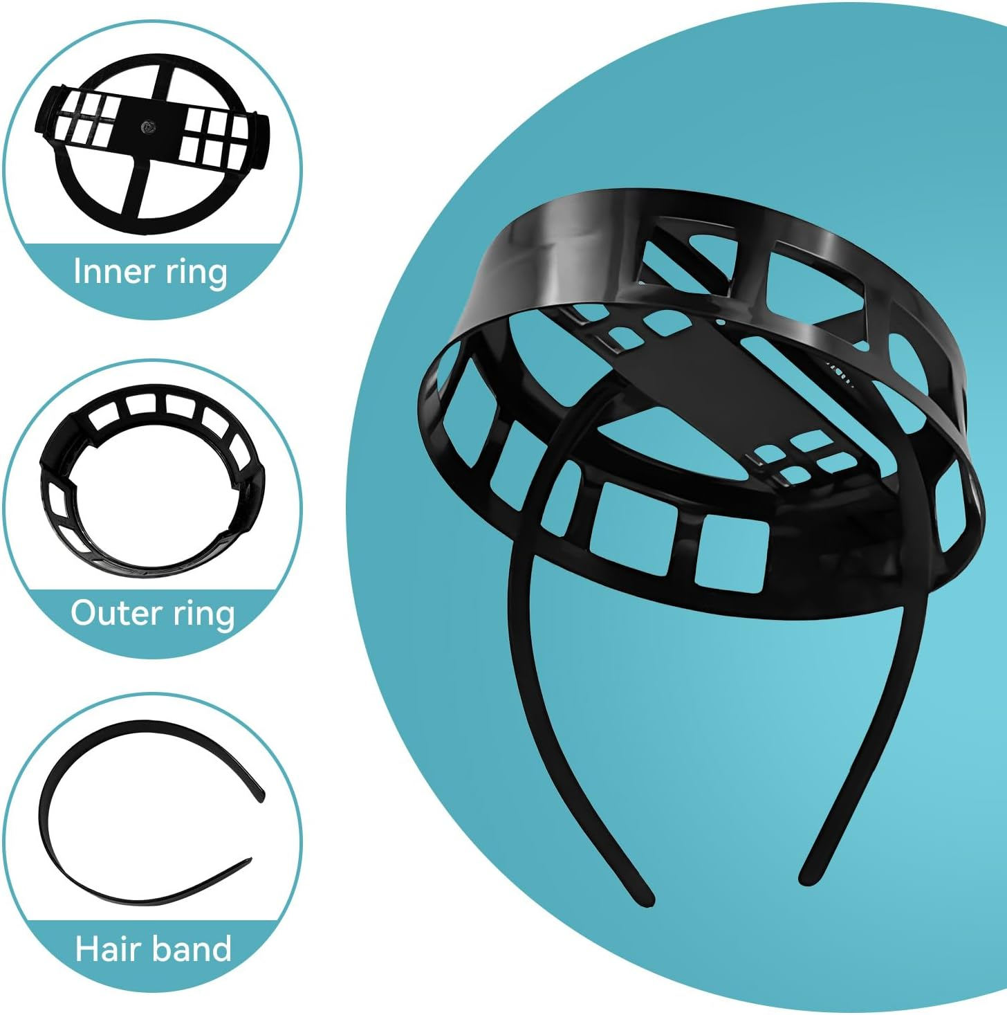 Graduation Cap Headband Grad Cap Headband Insert Secures Your Graduation Cap and Hairstyle Upgrade inside Graduation Cap Unisex Black image number 5