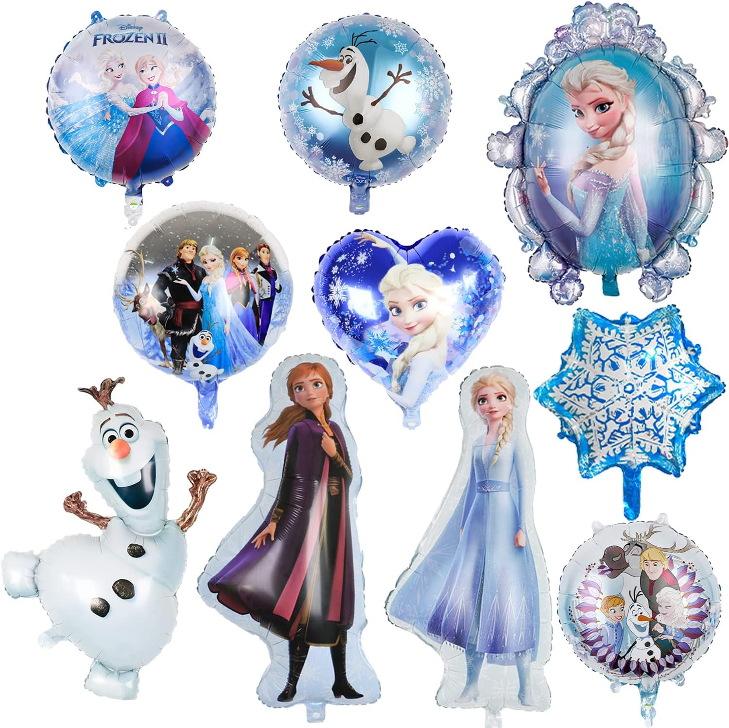 10 Pcs Frozen Birthday Party Balloons Frozen Birthday Party Decorations Frozen Foil Balloons Birthday Party Supplies image number 5