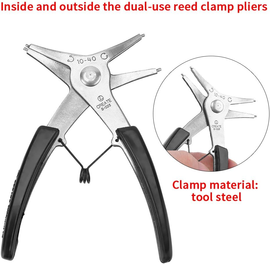 1Pc Snap Ring Pliers Internal/External Convertible Remove Retaining Rings Reassembling Tool image number 2