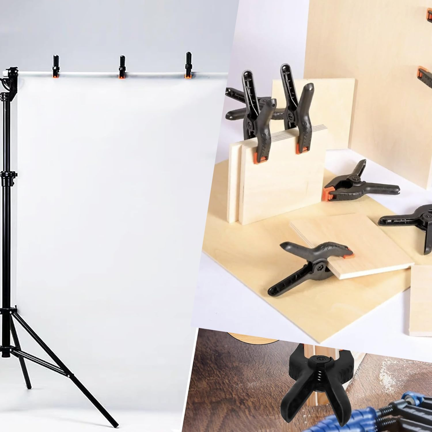 20Pcs Mini Spring Clamps for Woodworking, Photography Studio, Home Improvement, Small Spring Clips for Crafts, DIY Projects, and Picture Frame Repair image number 2