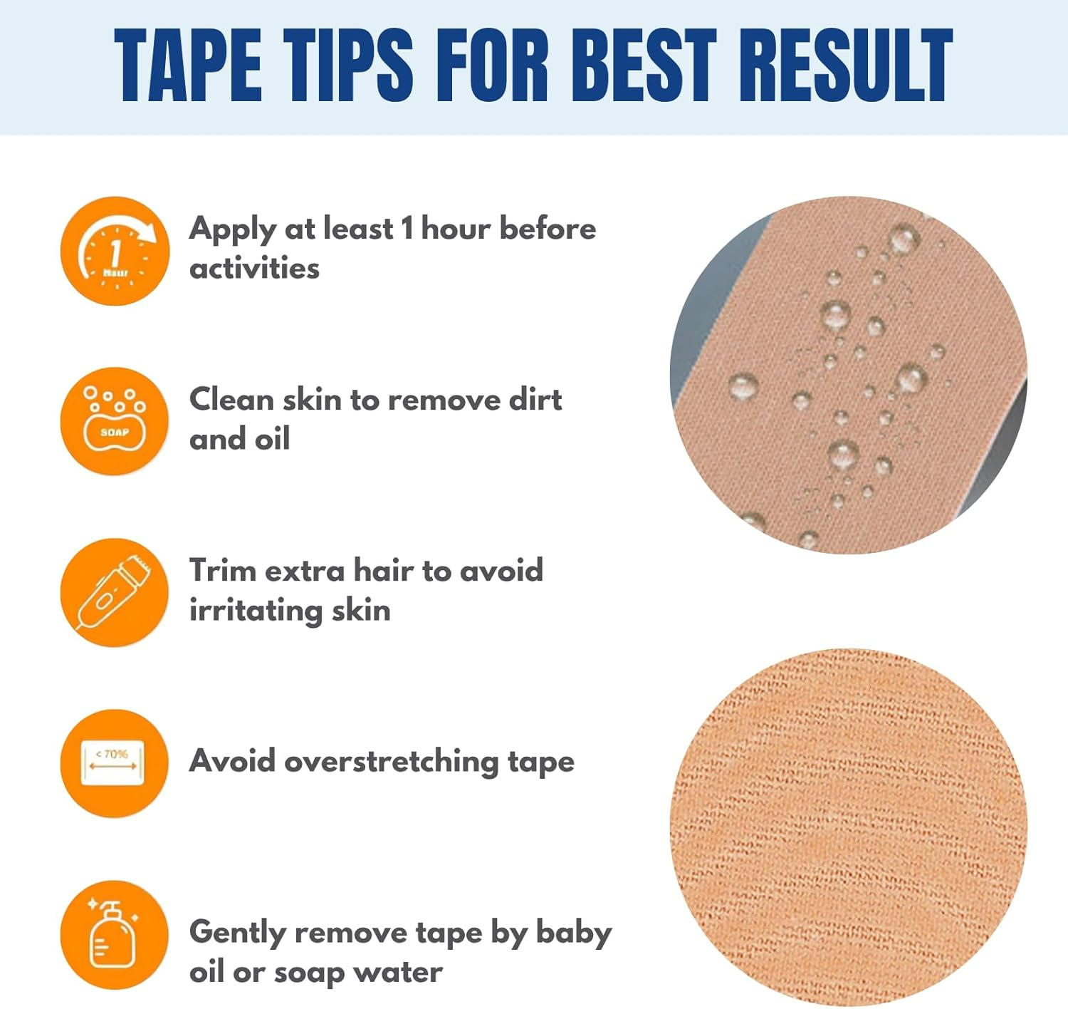 Kinesiology Tape 40 PCS Pre-Cut, JOMWEN Cotton Elastic Athletic Sports Tape Latex Free, Hypoallergenic Waterproof K Tape for Muscle Pain Relief, Joint Support, Physical Therapy (Beige) image number 1