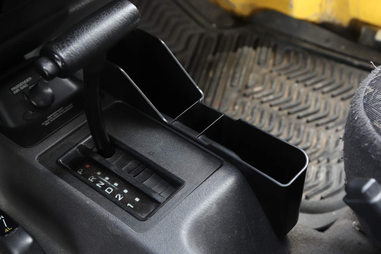 FSYHKJ Shifter Side Storage Box Tray for Jeep Wrangler TJ 1997-2006 Center Console Gear Shift Storage Organizer Accessories