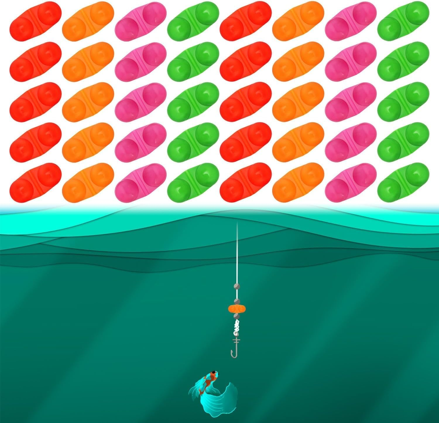 Hopkell Catfish Rattle Bells, Fishing Double Rattle Bell Fishing Attractor, Catfish Rattles for Fishing, Fishing Alarm Tools image number 3