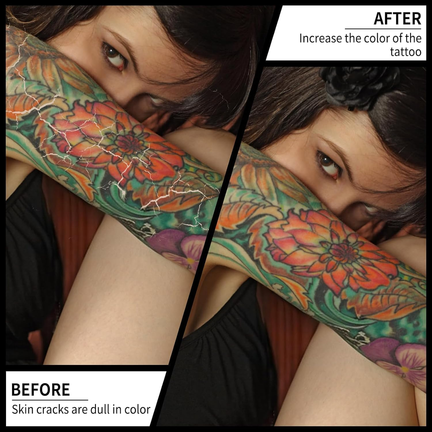 Tattoo Aftercare Balm Butter - Moisturizing Cream for Tattooed Skin - for New & Old Tattoos - Color Enhancing Formula with Shea Butter & Jojoba Oil - Vitamin E Formula - 1.4Oz / 40G image number 3