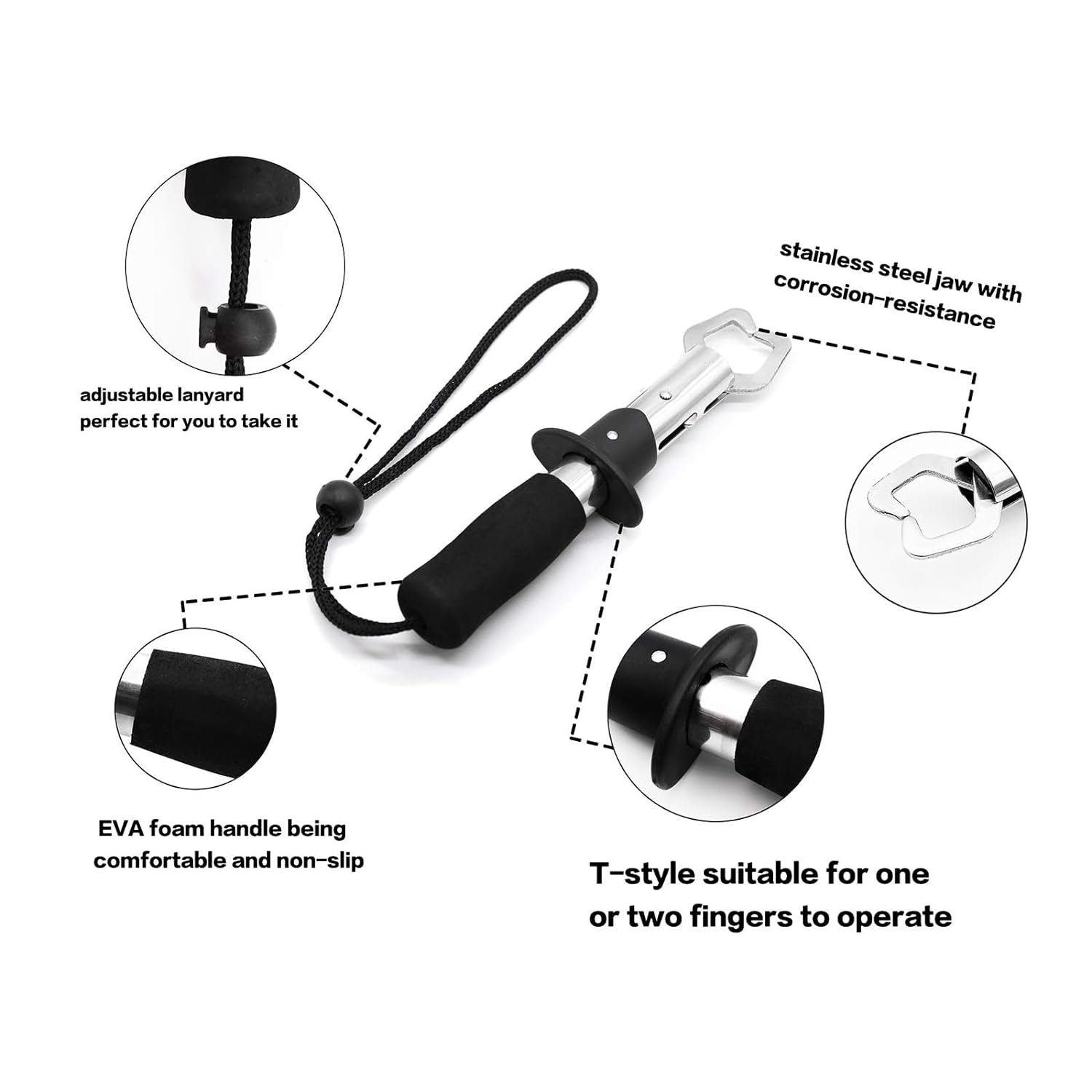 Fishing Tool Kit Fishing Pliers Fish Gripper Fishing Scale Fish Grip Tools Set Saltwater Resistant Fishing Gear image number 1