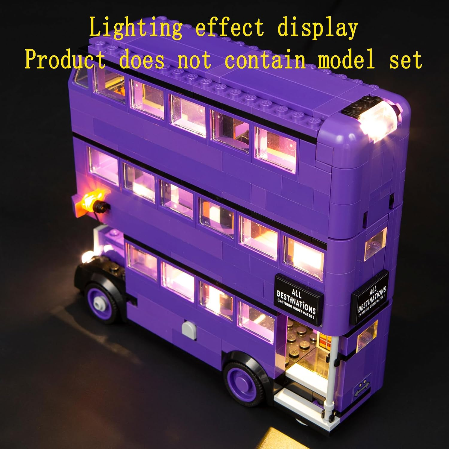 GEAMENT LED Light Kit Compatible with  Knight Bus Adventure Building Blocks Model - Lighting Set for 76446 (Model Set Not Included) image number 4