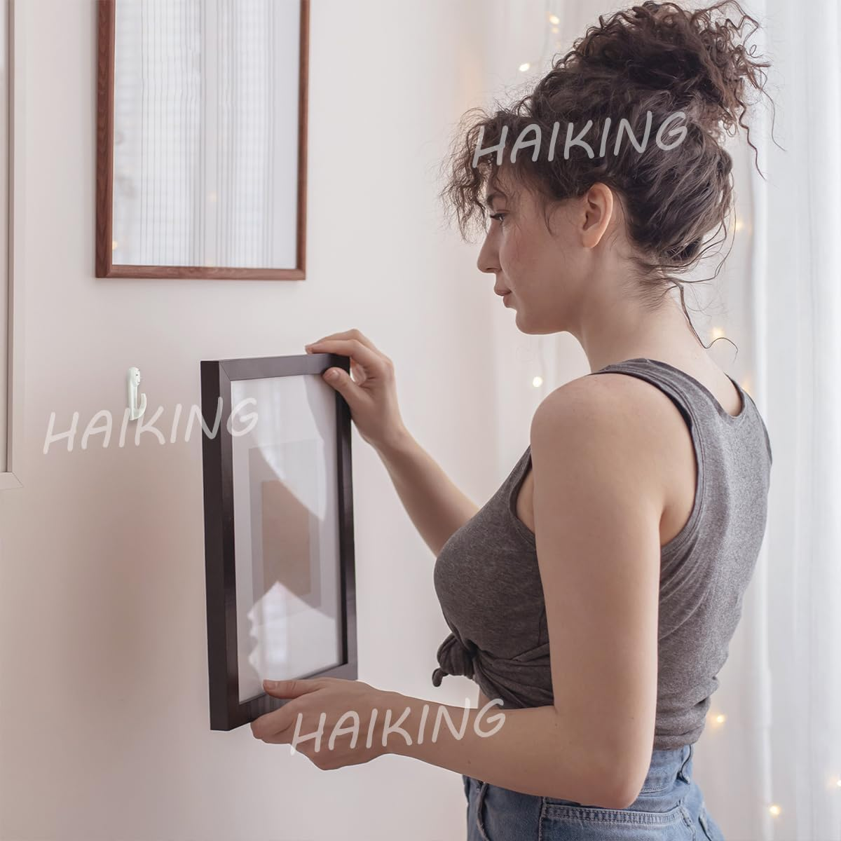 HAIKING Concrete Wall Hook, 30 PCS Invisible Nail Hangers for Picture, Photo, Frame, Clock (5 X 2 Cm/1.96 X 0.78 In) image number 5