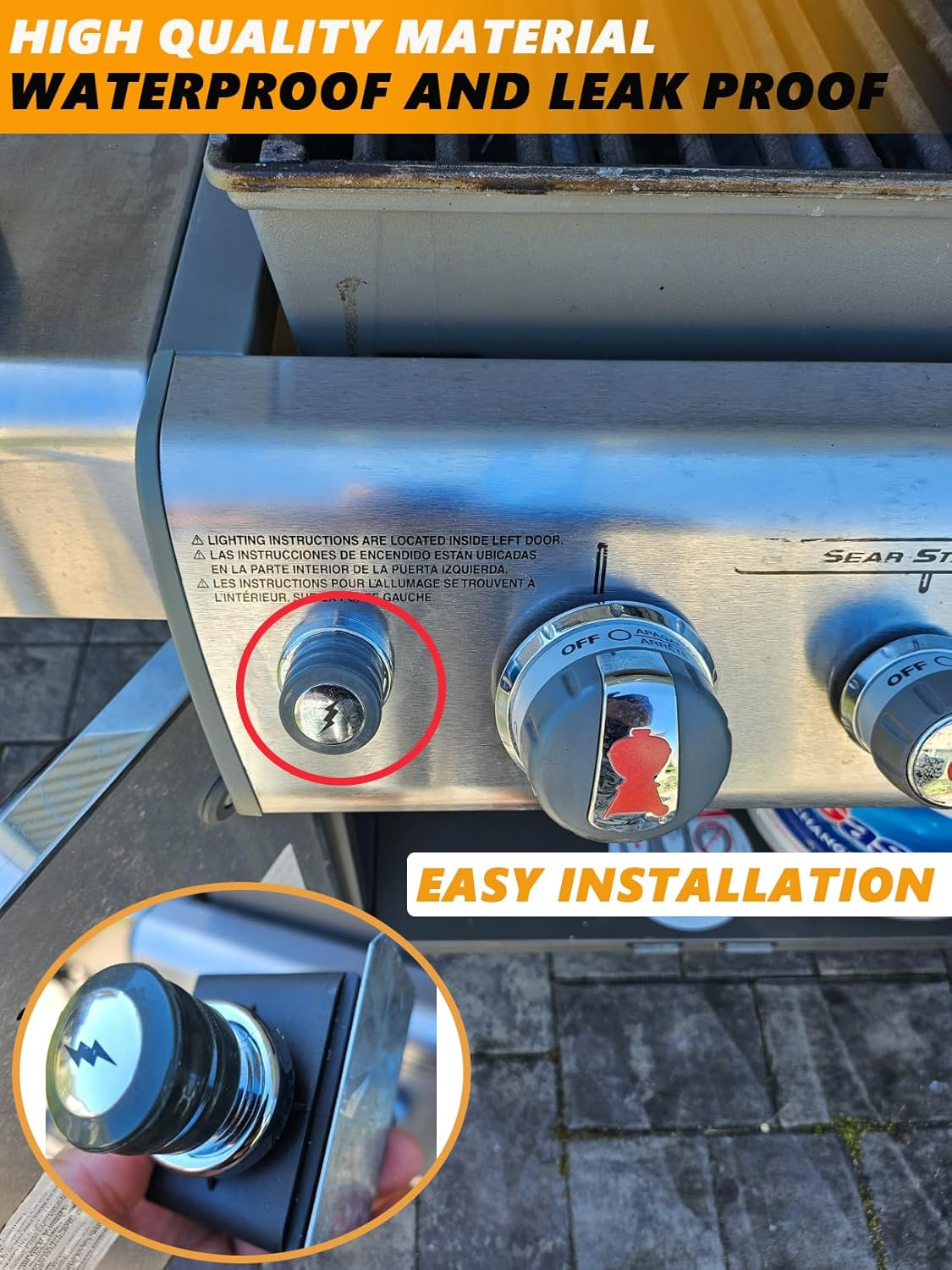 Dcyourhome Electronic Igniter Kit for Weber Genesis E-310 E320 E330 S310 S320 S330 300 Series Gas Grills(2008-2010) with Front-Mounted, (4 Outlet) image number 5