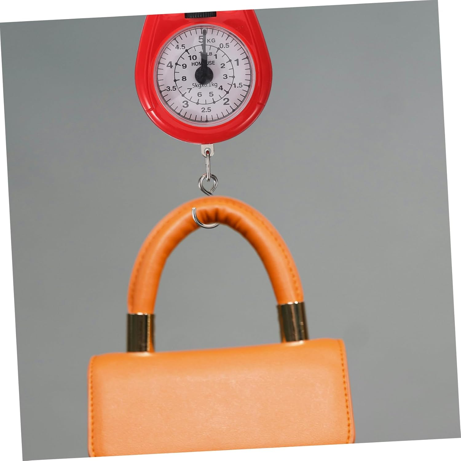 TOPPERFUN Mini Portable Mechanical Spring Scale Hanging Handheld Luggage Scale Hook Small Red Travel Weighing for Fishing and Lightweight Items image number 1