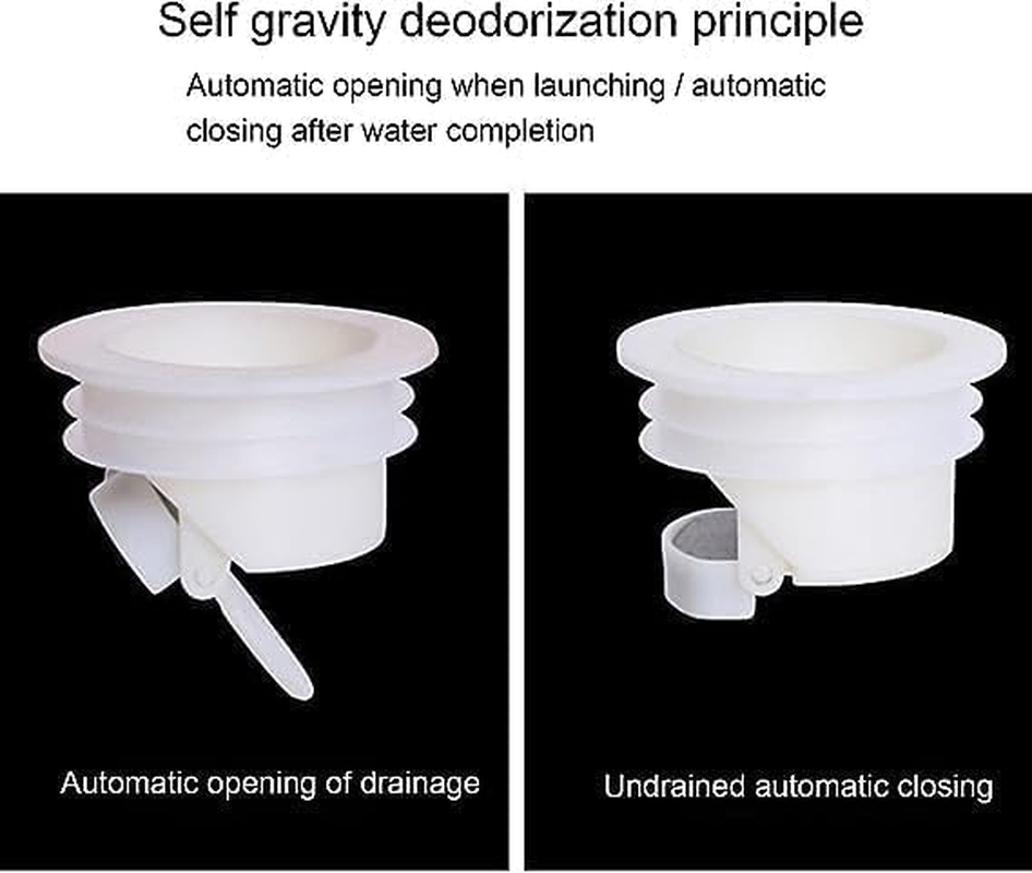 One- Way Drain Valve Sewer Core Odor Proof Shower Floor Drain Backflow Preventer Sewer Core Drainage Insert Drain Plug Strainer for Bathroom Kitchen (White, One Size) image number 5