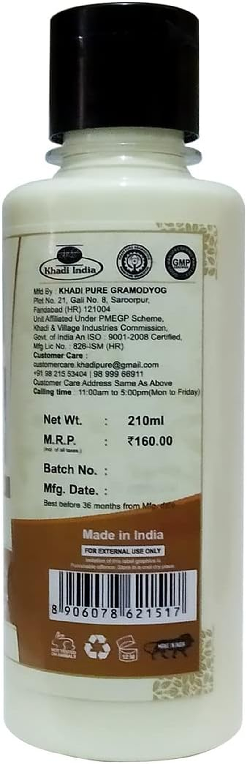 Khadi Pure Herbal Sandalwood, Kesar & Aloevera Moisturising Lotion, 210 Ml image number 2