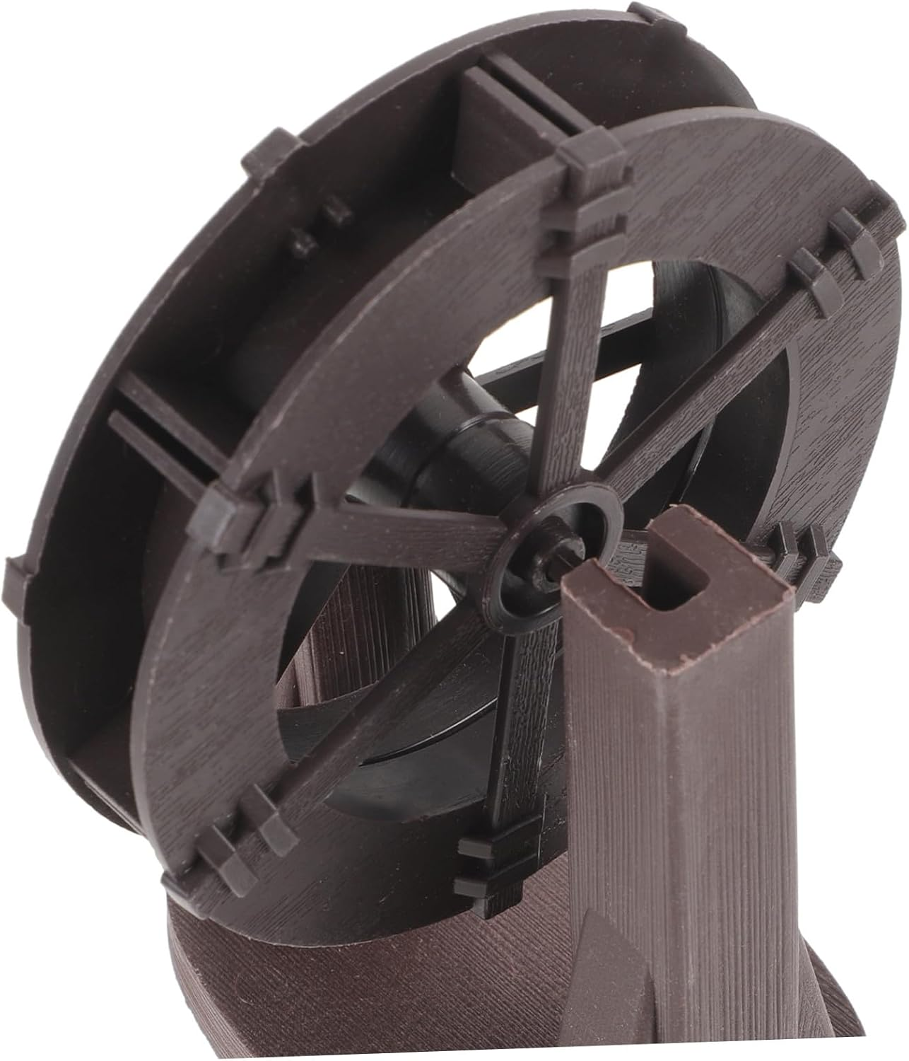 Gadpiparty Miniature Water Wheel for DIY Waterfall Fountain Brown Landscaping Wheel with Stand Vintage Style Decoration for Indoor and Outdoor Garden Scenes Calming Water Feature Ornament image number 2