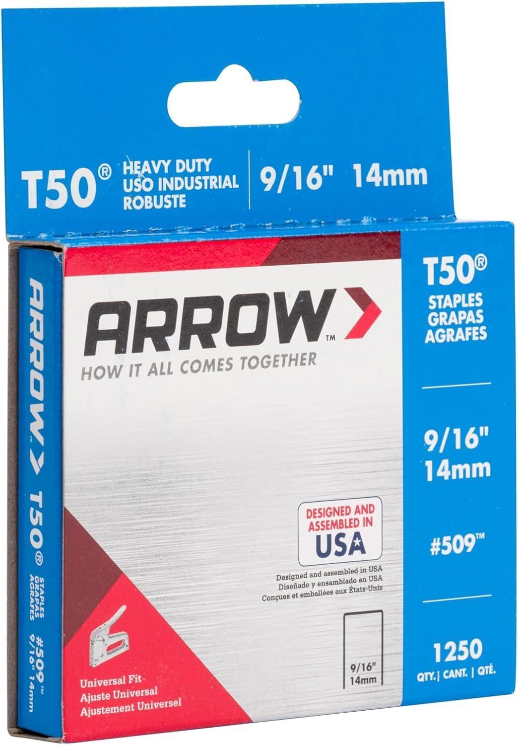 Arrow 509 Heavy Duty T50 Staples 5000-Pieces, 9/16-Inch Length image number 6