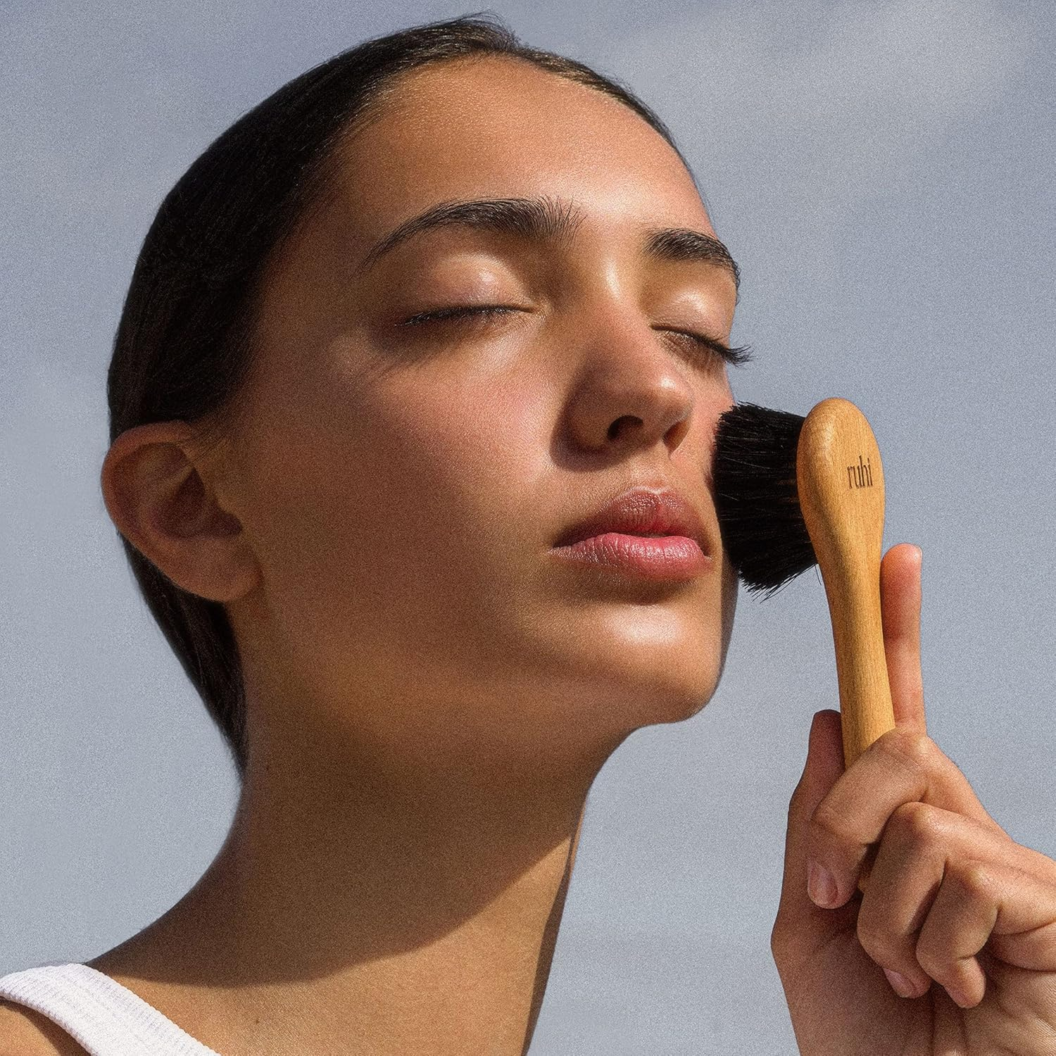 RUHI Monastery Brush Face/Copper Brush/Face Brush Copper Natural Bristles & Plastic Free for Dry Brushing Massage/Made in Germany/Ionic Dry Brush Face/Fsc-Certified Beech Wood image number 1