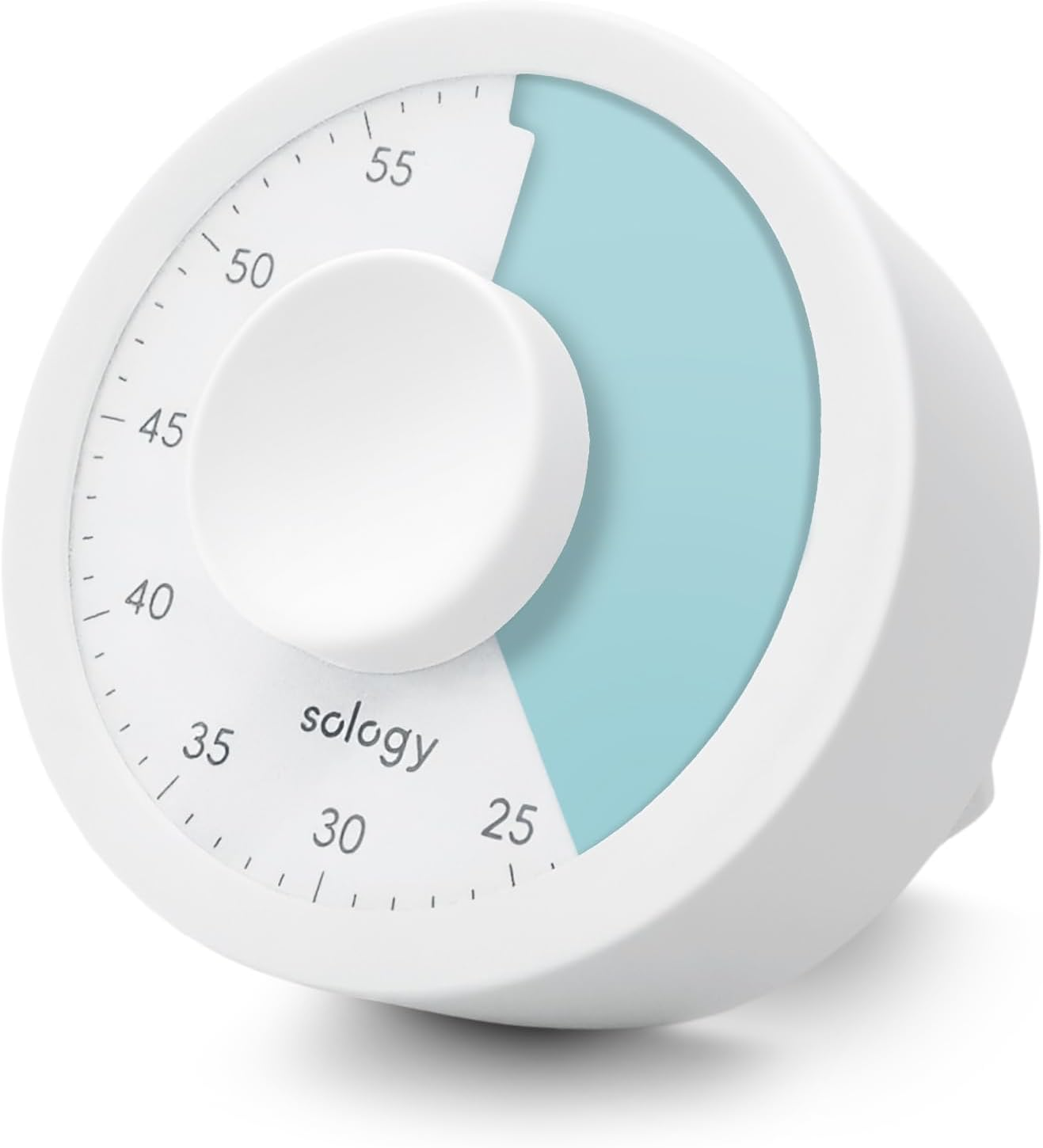 Sology Mirai Timer, a round Visual Timer for Studying, Cooking, Meetings, Task Management, Fitness, and Muscle Training. Cute and Stylish, Perfect for Desktop Use. Blue.
