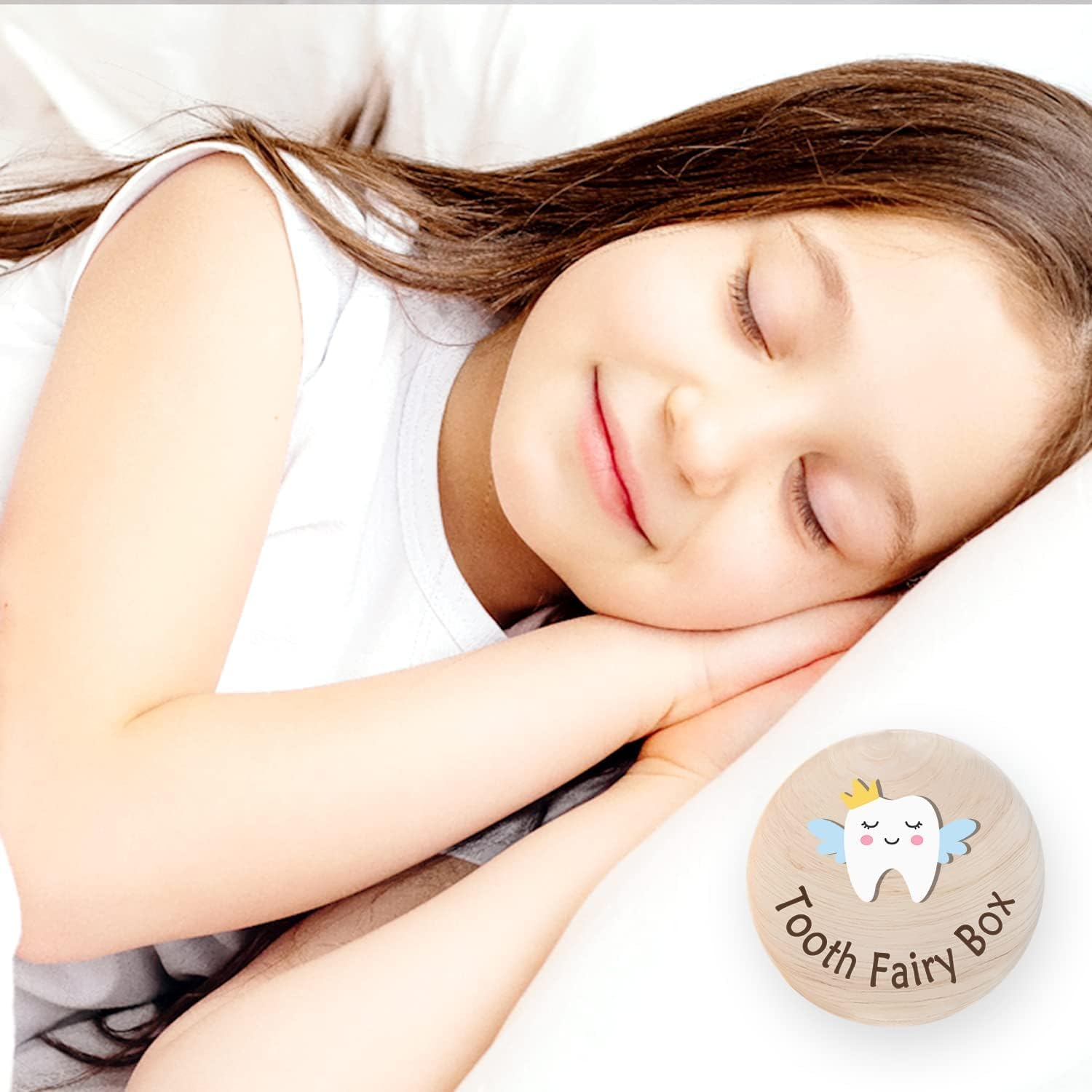 1PCS Tooth Fairy Box,3D Carved Wooden Tooth Holder,Cute Tooth Holder Tooth Storage Box for Boys Girls image number 2