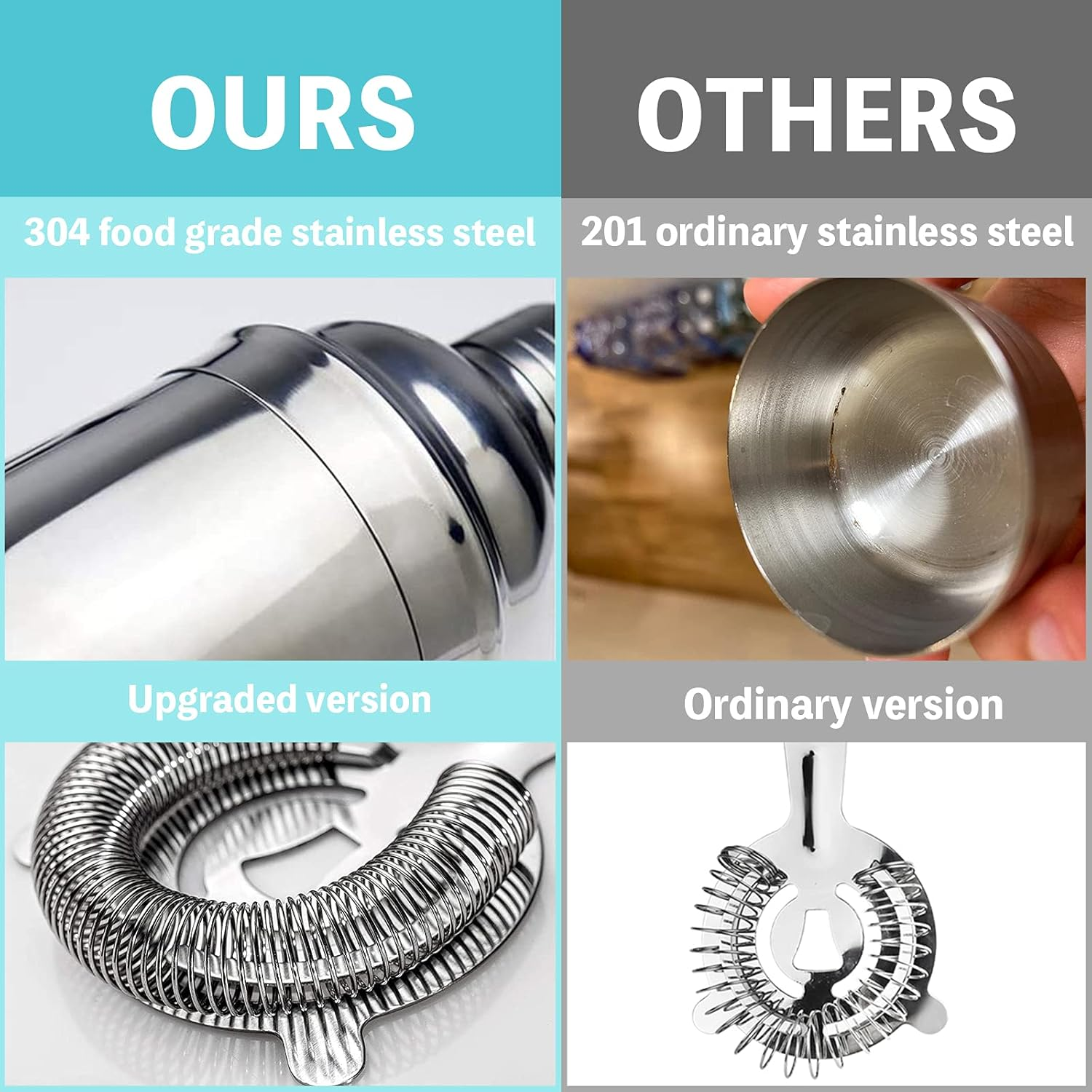 Cocktail Shaker Set|8Pcs Cocktail Making Set Stainless Steel 750Ml Shakers|Bartender Kit Bar Tool Set with Strainer, Pourers, Muddler, Double Jigger, Mixing Spoon at Home & Bar Gift Set image number 1