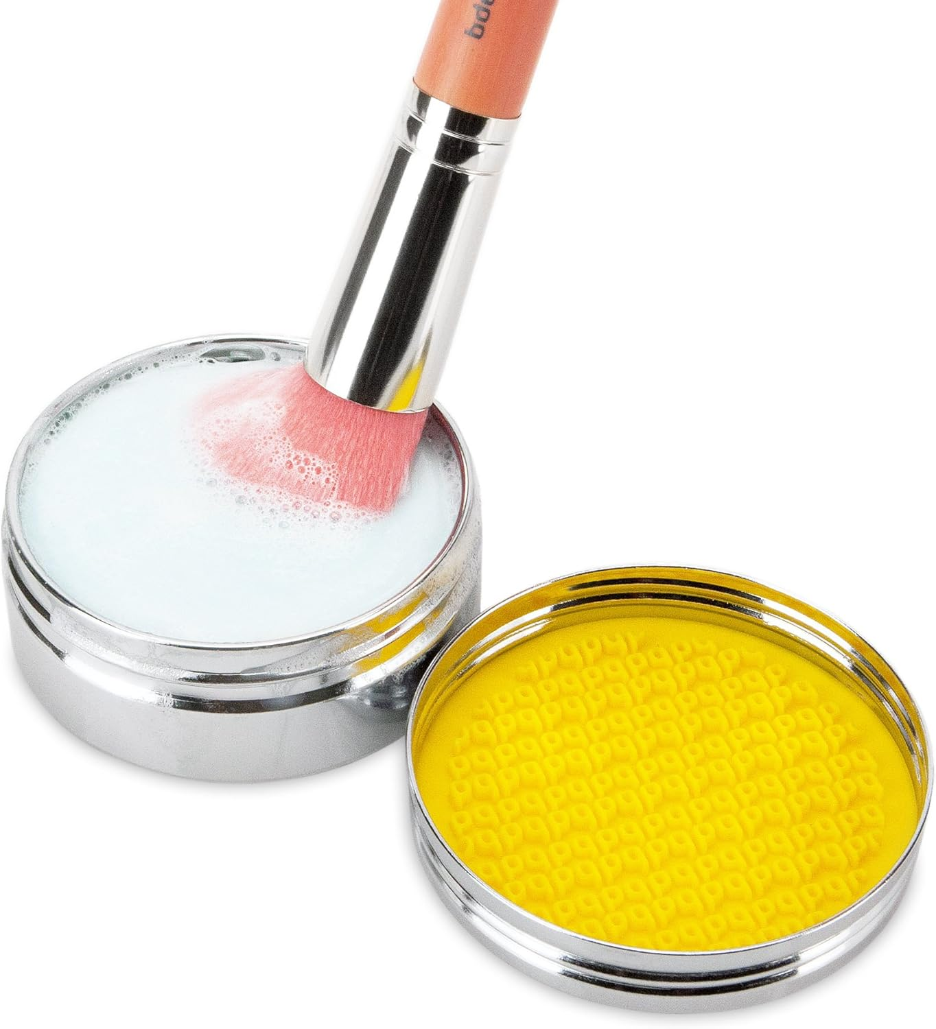 Bdellium Tools Cosmetic Brush Cleanser (Solid Brush Soap) with Cleaning Pad - Ocean Breeze Scent (Blue) image number 3