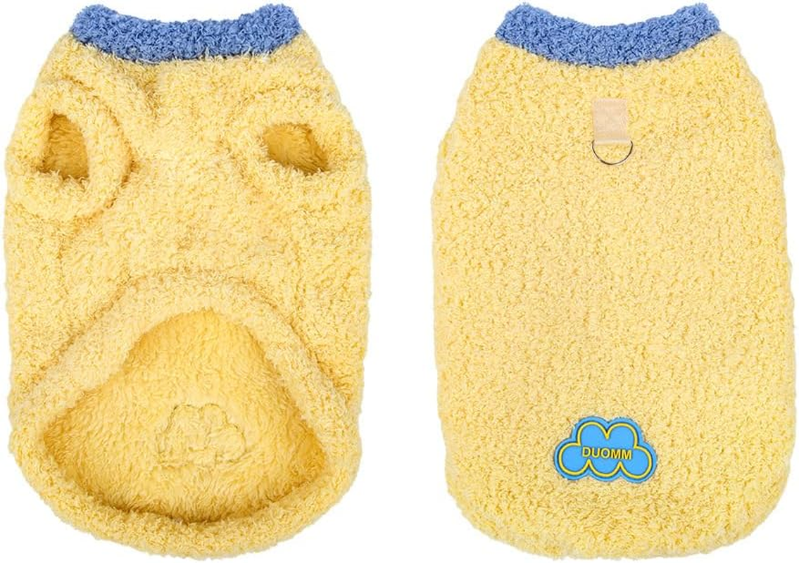 FUNAT Comfortable Plush Cat Clothes, Winter Thick Soft and Warm Pet Clothing, Thick Cat Shirt for Winter, Cold Weather Cat Clothes, Soft Kitten Sweater