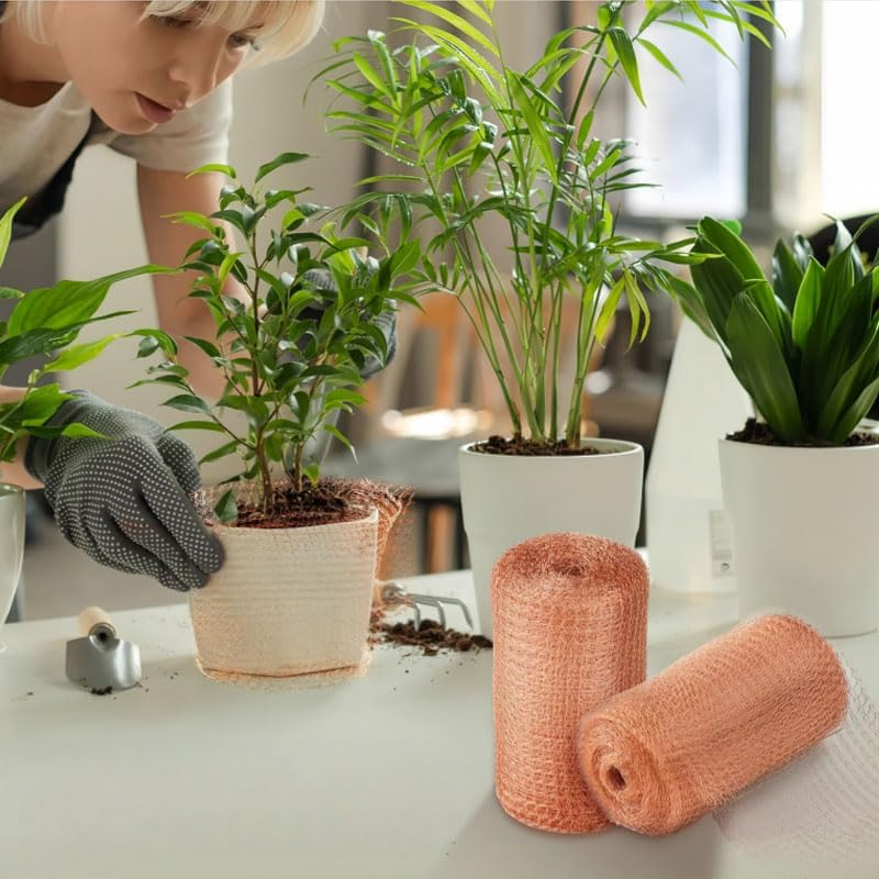 5" X 9.84Ft Stainless Steel Wire Mesh Roll - Double Layer Flexible Metal Mesh for Rodent Control, Hole Fill Fabric Gap Blocker, DIY & Garden Protection (Gold) image number 6