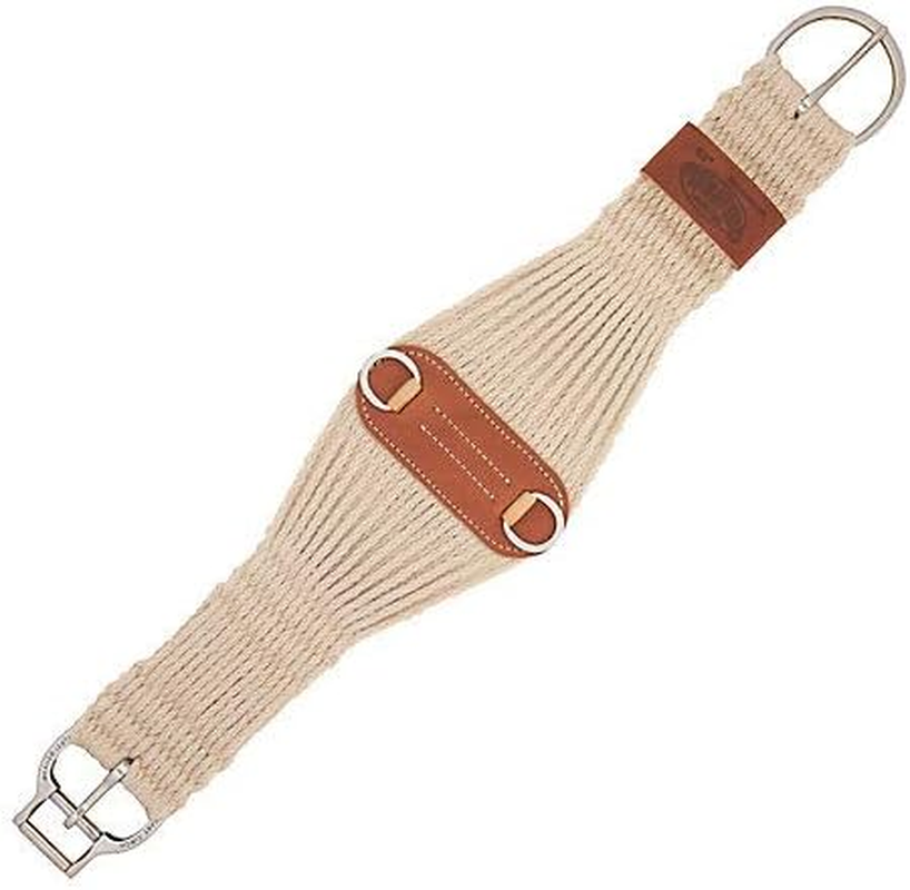 Weaver Leather Natural Blend 27 Strand Roper Smart Cinch with New and Improved Roll Snug Cinch Buckle, 36-Inch, Natural
