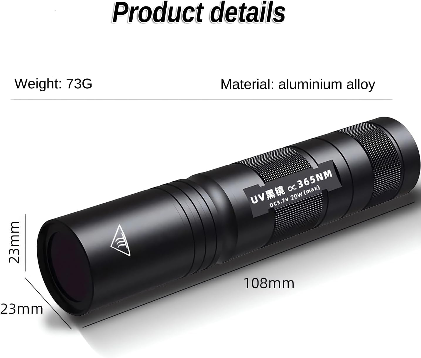 Black Light Torch,Uv Light,10W 365Nm Uv Led Torch USB Rechargeable,Detector for Dog Urine,Pet Dry Stains,Cat Fungus,Fishing