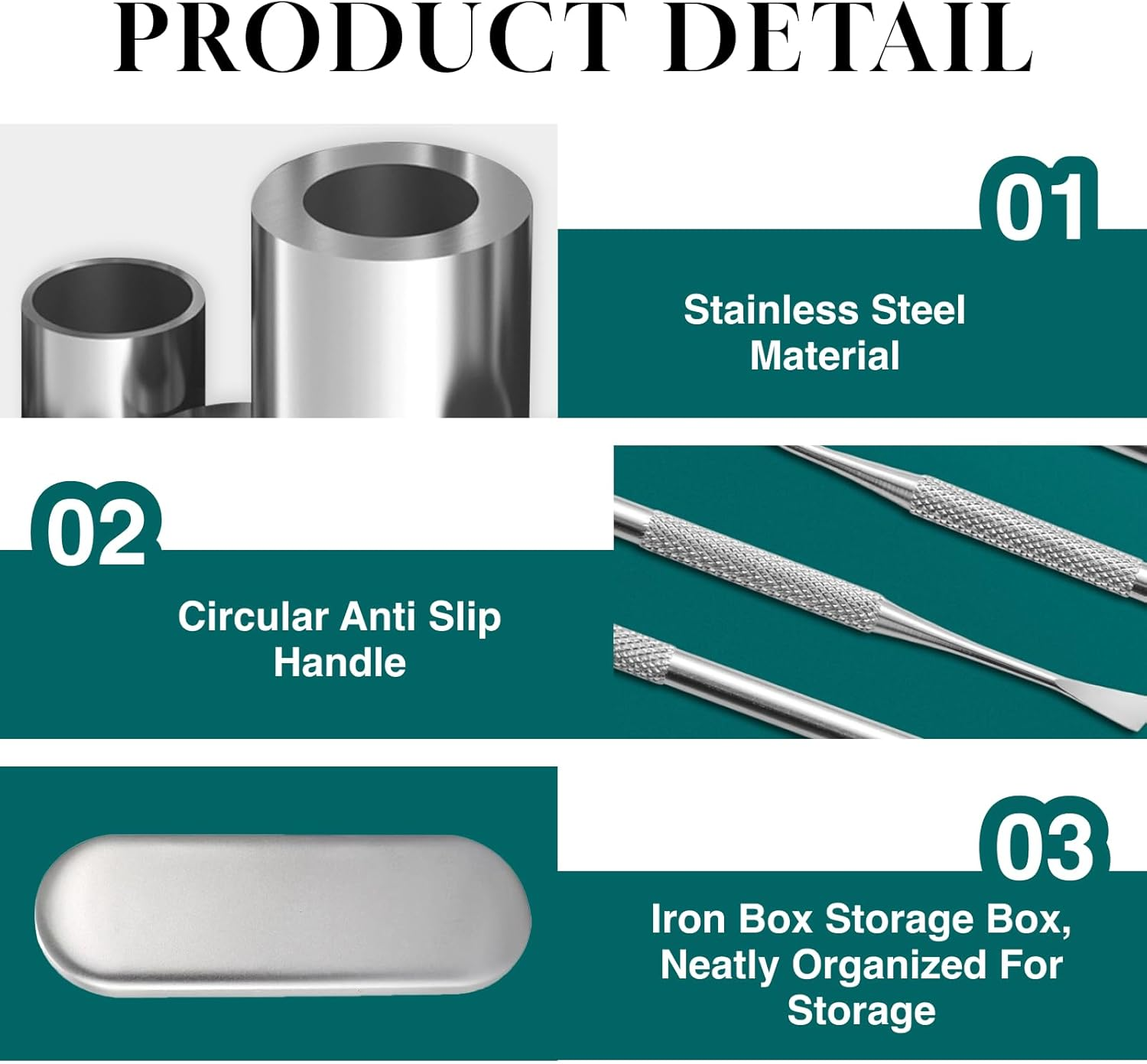 Professional Dental Cleaning Tools Kit, 6 Pack Stainless Steel Teeth Cleaning Tools, Includes Dental Mirror, Dental Picks, Tartar Scraper, Plaque Remover & Tonsil Stone Remover for Home Dental Care image number 1