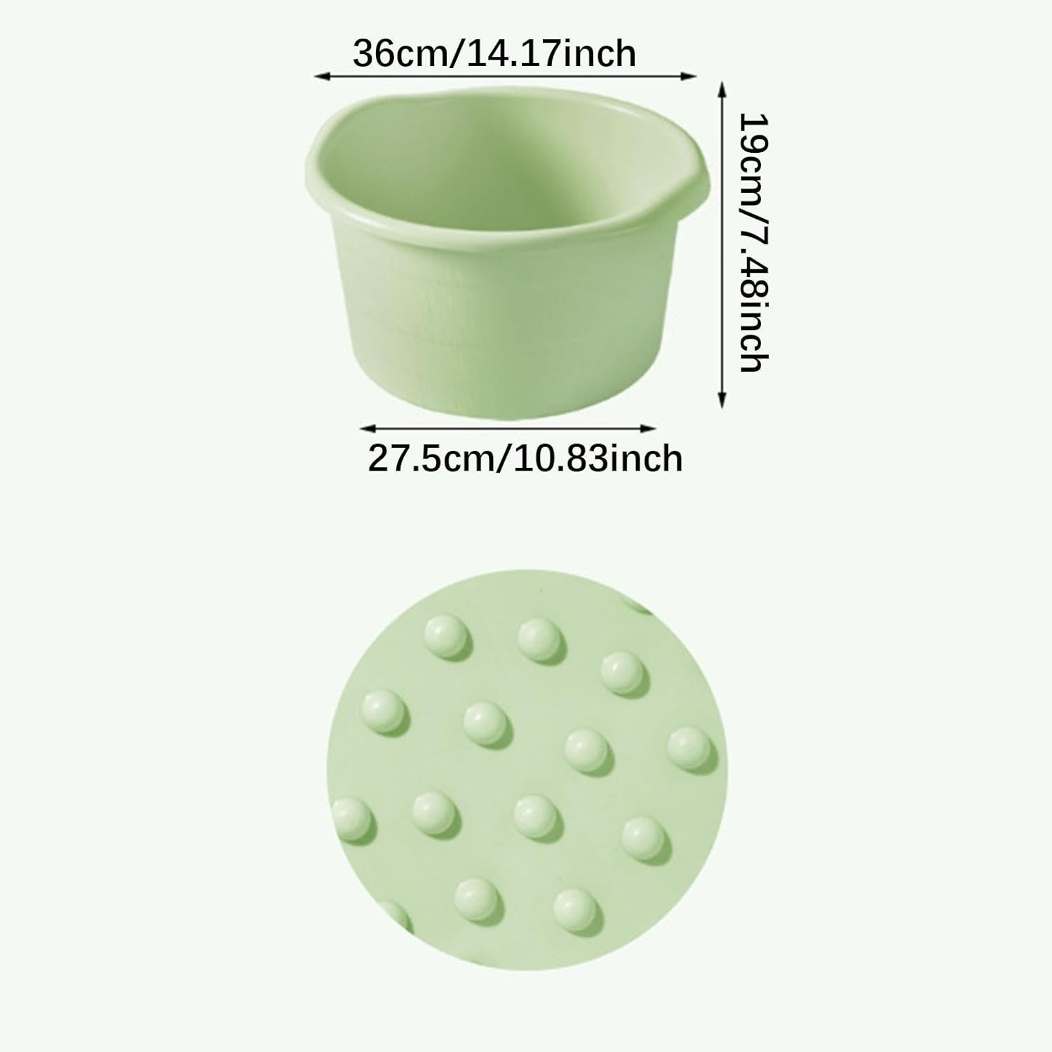 Ysyqkn Foot Soaking Tub for Home Use, Basin for Washing Feet, Light Green image number 1