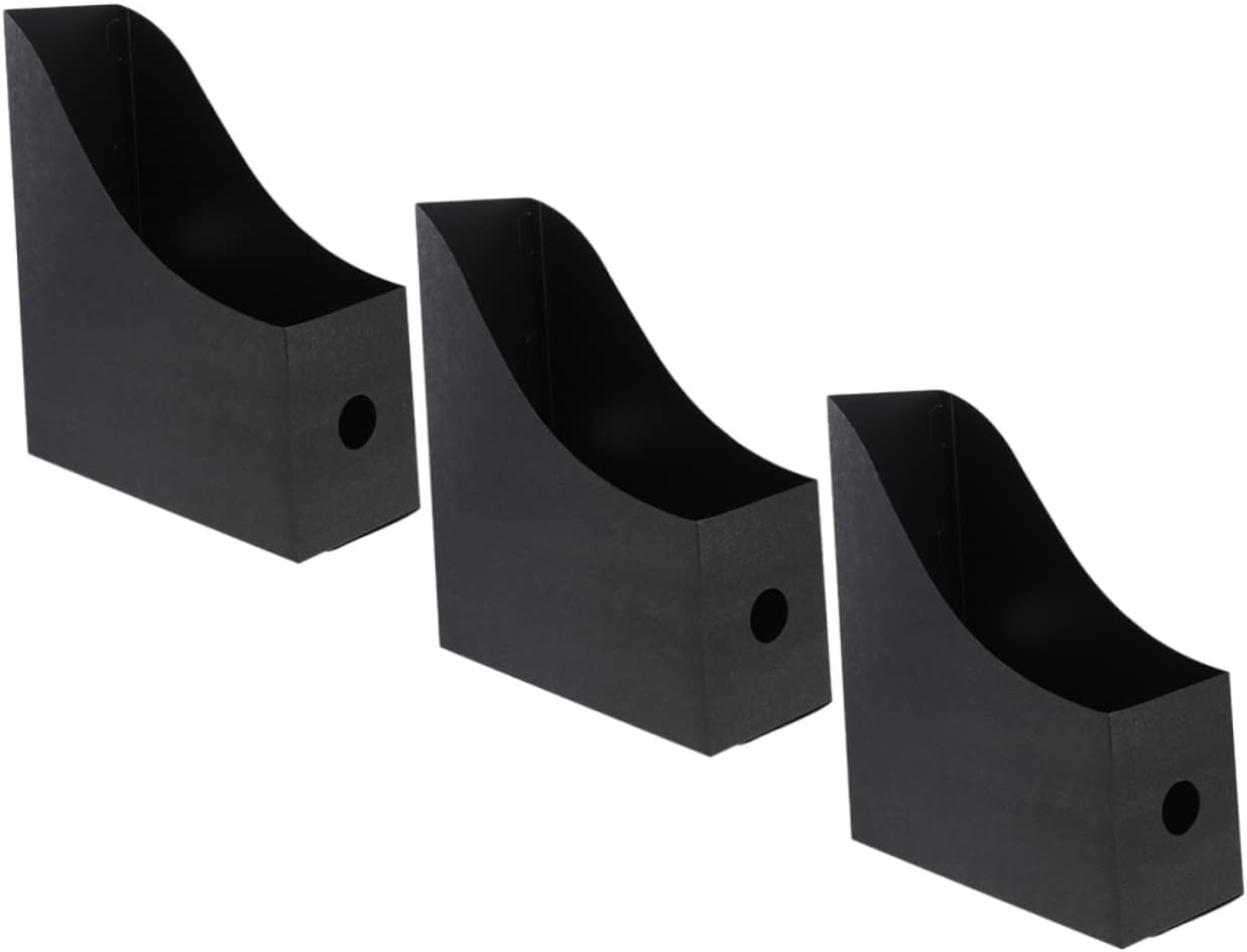 VILLFUL 3Pcs Desk File Organizer Office Organisation Magazine Holder Book Holder for Shelves Office Storage Rack image number 4