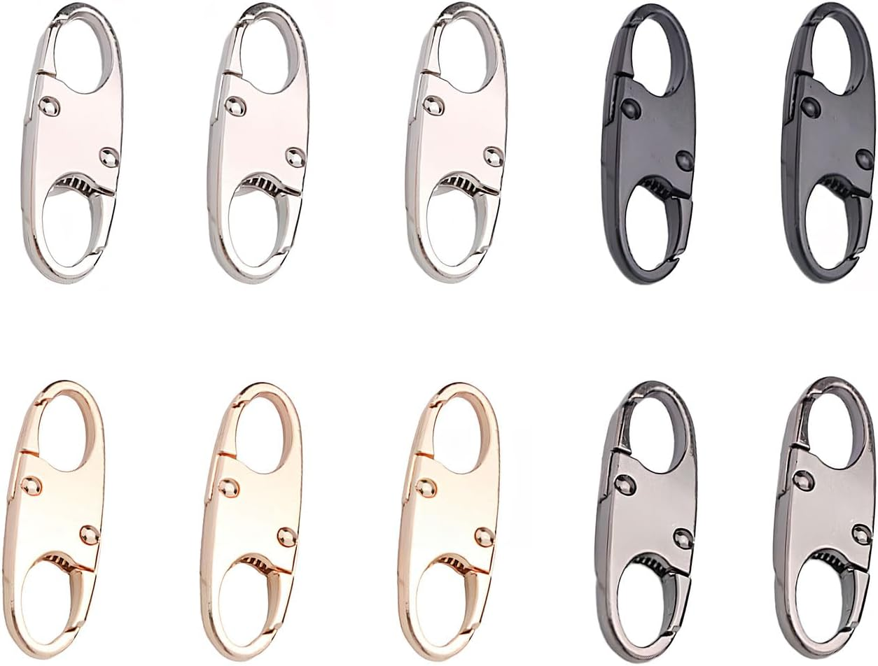 10Pcs Zipper Lock, Zipper Lock Anti-Theft Device Carabiner Clip, Keychain Accessory Luggage Locks, Keep the Zipper Closed to Protect Your Belongings image number 4