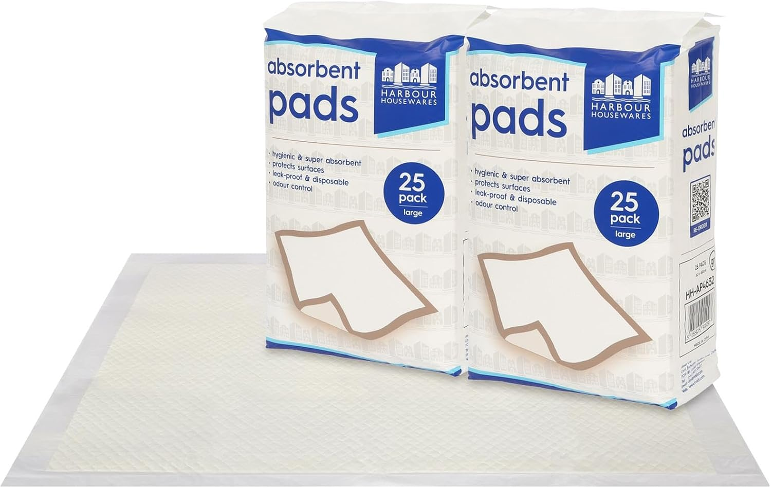 Harbour Housewares Disposable Incontinence Bed Pads - 60Cm X 60Cm - 25X Large Waterproof High Absorbency Underpads Mattress Protector Overnight Bed Wetting Sheets Incontinence Pads image number 4