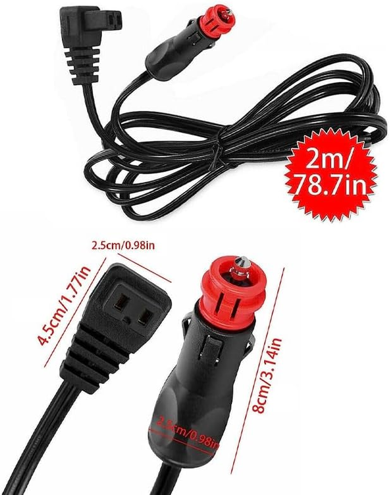 AIMALL 12V Fridge Adaptor Power Lead Cable Cord 2M for Portable Car Refrigerator, Compatible with Alpicool, COSTWAY, ARB, ICECO, Setpower, Aspenora, Joytutus image number 3