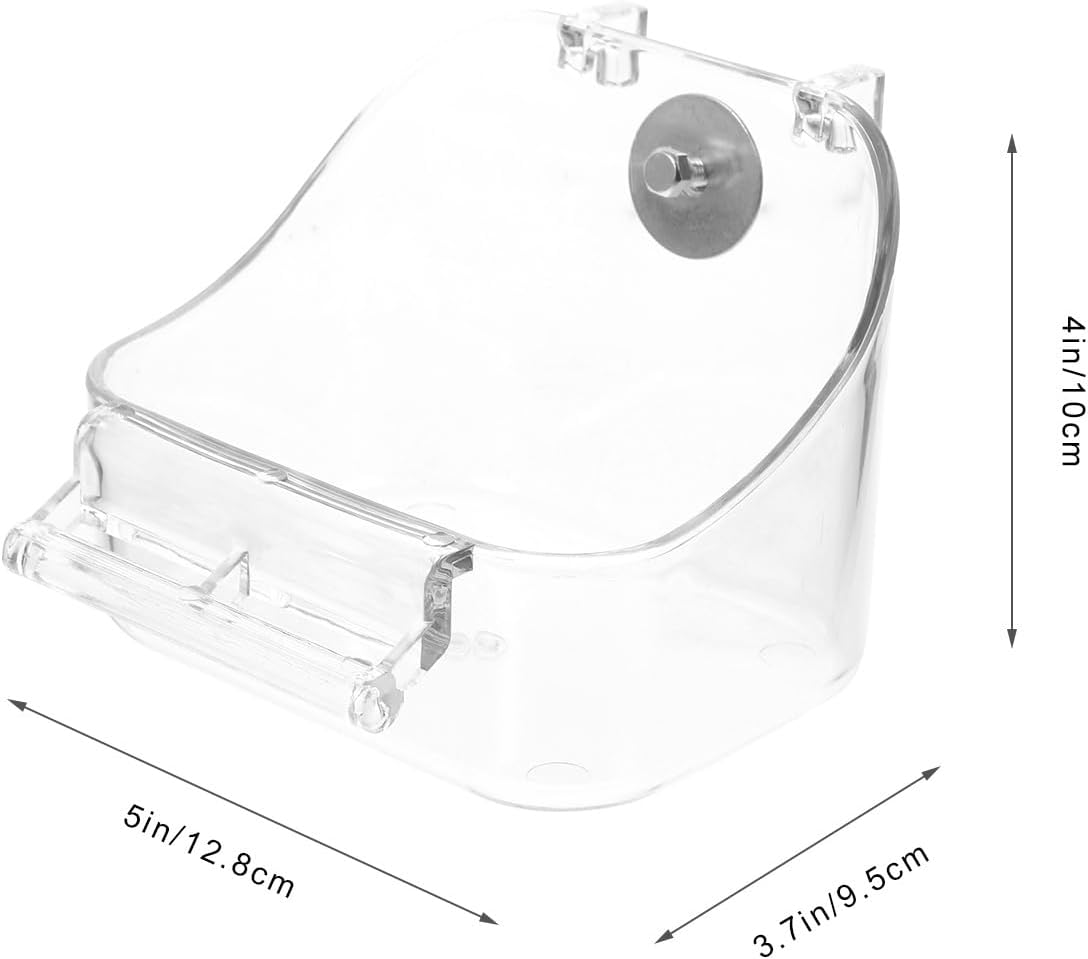 FUNOMOCYA Hanging Bird Bath Tub 5 X 3.7 Multipurpose Cage Accessory for Parakeets and Small Birds Feeder and Shower Easy to Assemble and Clean image number 5