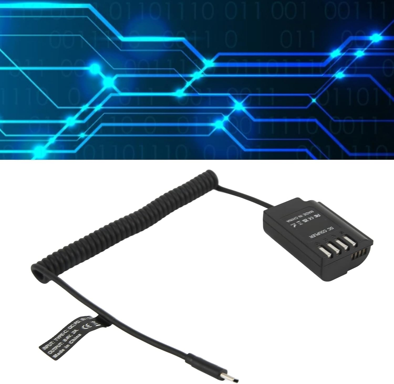 DMW DCC17 DC Power Adapter Power Connector DC Coupler DMW BLK22 Dummy Battery Power Supply Kit Type C Interface for Lumix S5 DCS5 DCS5K GH5M2 GH6 Digital Camera