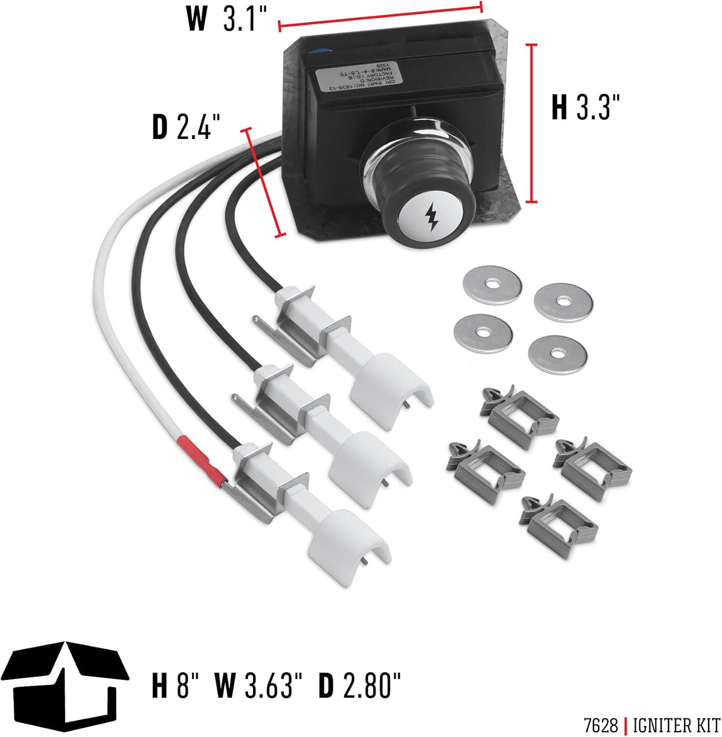 Weber 7628 Igniter Kit for 310-320 Model Genesis Gas Grills image number 2