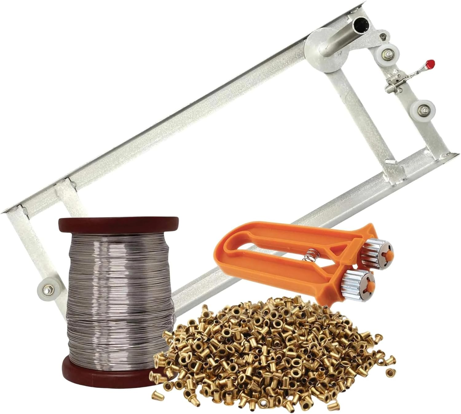 Beekeeping Kit - Wiring Board + 500G Wire + Crimper + 1000 Bee Frame Eyelets image number 2