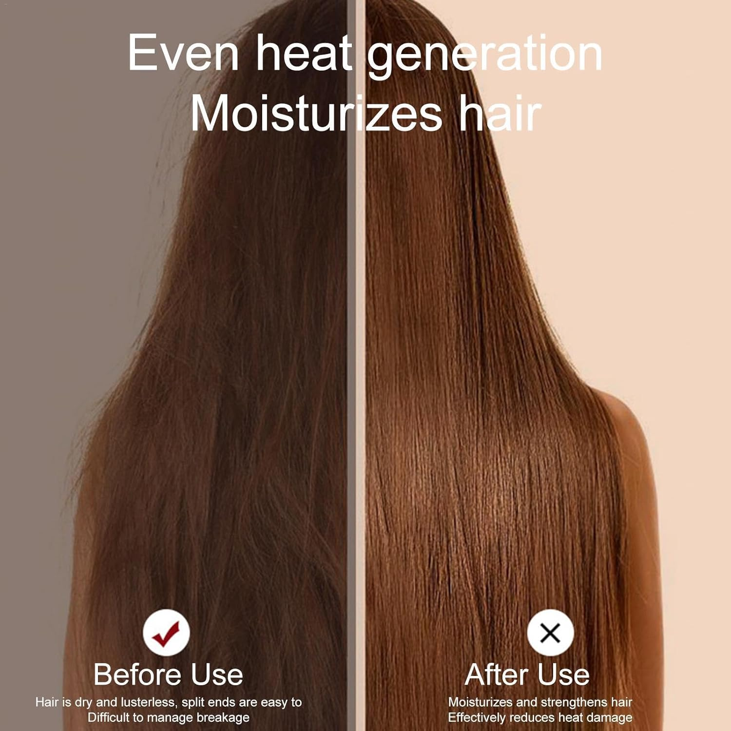 Hair Straightener Brush - 2600Mah USB Charging Straightening Comb | 3 Gears Wireless Small Hair Straightener, Duals-Use Styling Comb, Portable Hair Straightener, Heated Hair Straightening Brush image number 5