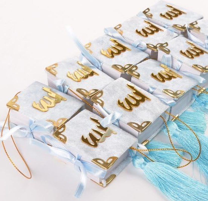 Mini Quran Books 10 Pieces Set, Islamic Gifts, Muslim Favor (Blue) - Blue image number 2
