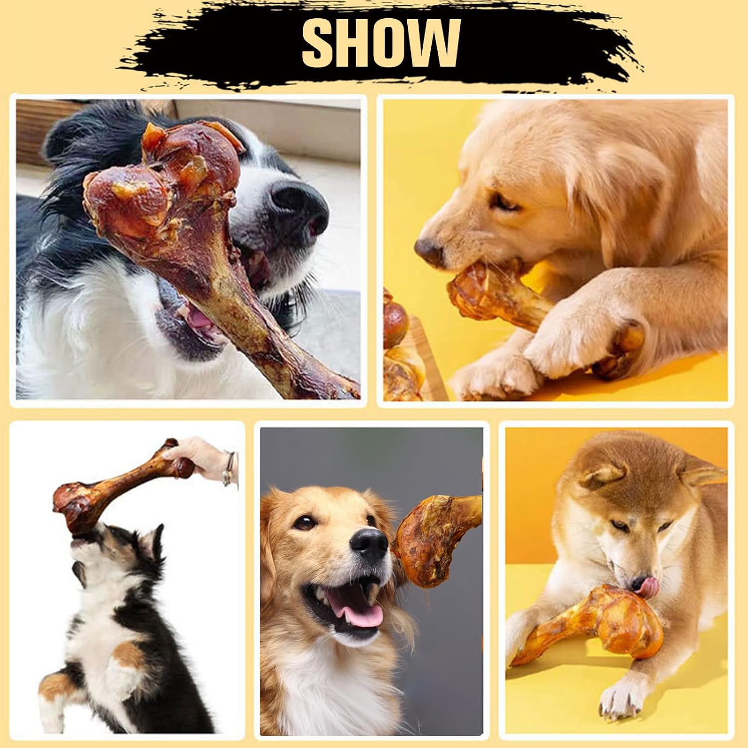 2-Pack Giant Beef Bones - Long-Lasting Chew Treats for Large Dogs | Grass-Fed Beef Bone for Heavy Chewers, Teeth-Cleaning (2PC) image number 4