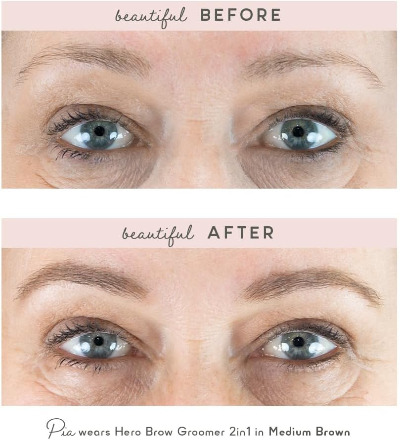 The Kind Collective Hero Brow Groomer 2-In-1 Colour and Treatment 5 G, Medium Brown