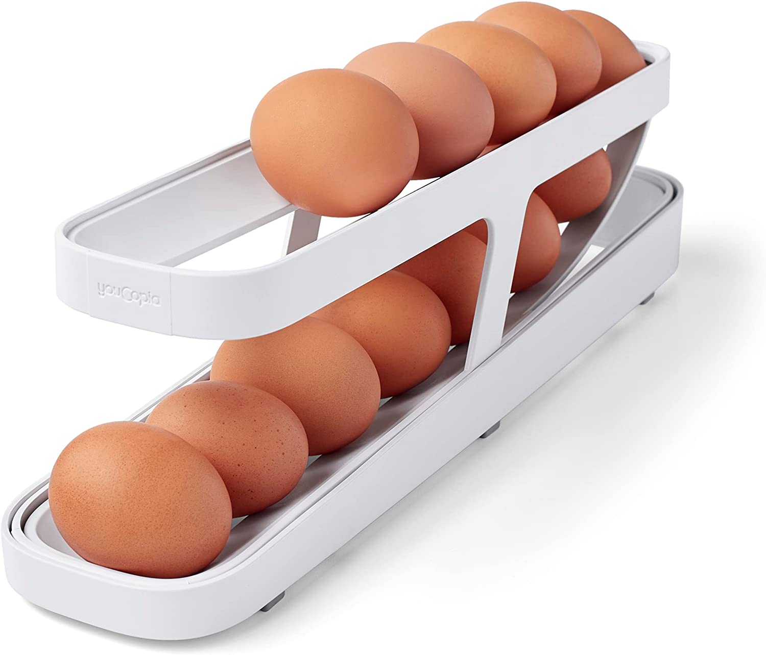 Youcopia Rolldown&trade; Egg Dispenser, Space-Saving Rolling Eggs Dispenser and Organizer for Refrigerator Storage image number 3
