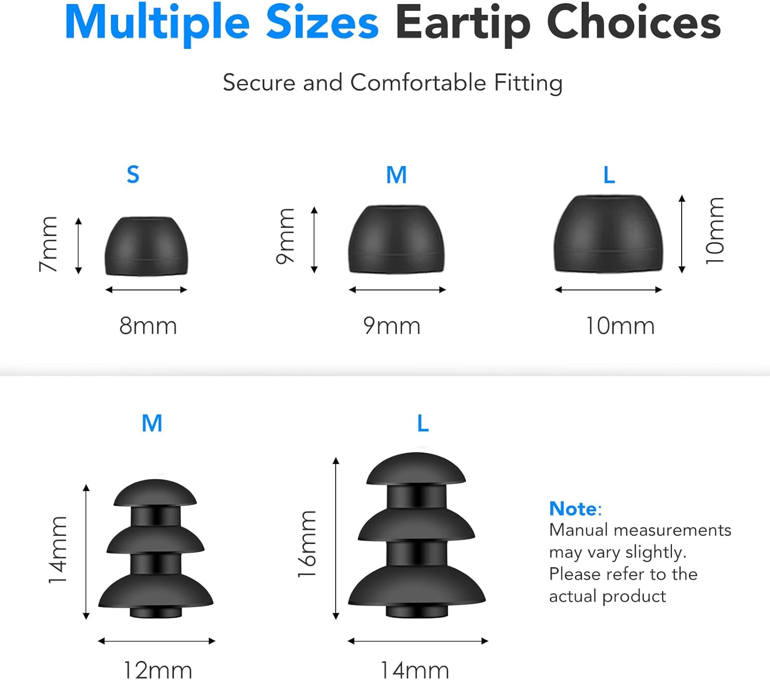 AGPTEK IPX8 Waterproof In-Ear Earphones, Coiled Cable Swimming Earbuds with Stereo Audio Extension Cable, Wired, Black image number 4