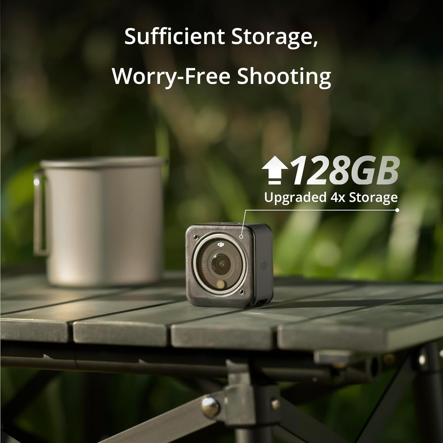 DJI Action 2 Power Combo (128G) & Magnetic Protective Case - 4K Action Camera with Extended Battery Module, 155&deg; FOV, Long-Lasting, Stabilization Technology, Waterproof Camera for Vlogs, Travel