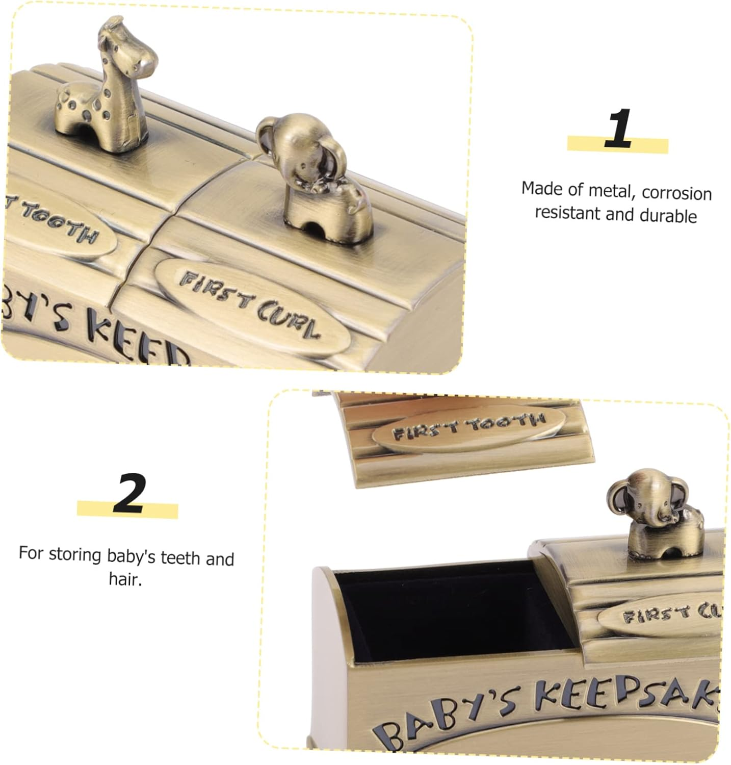 Teeth Keeper Box Newborn Keepsake Box for Boys and Girls Sturdy Structure image number 4