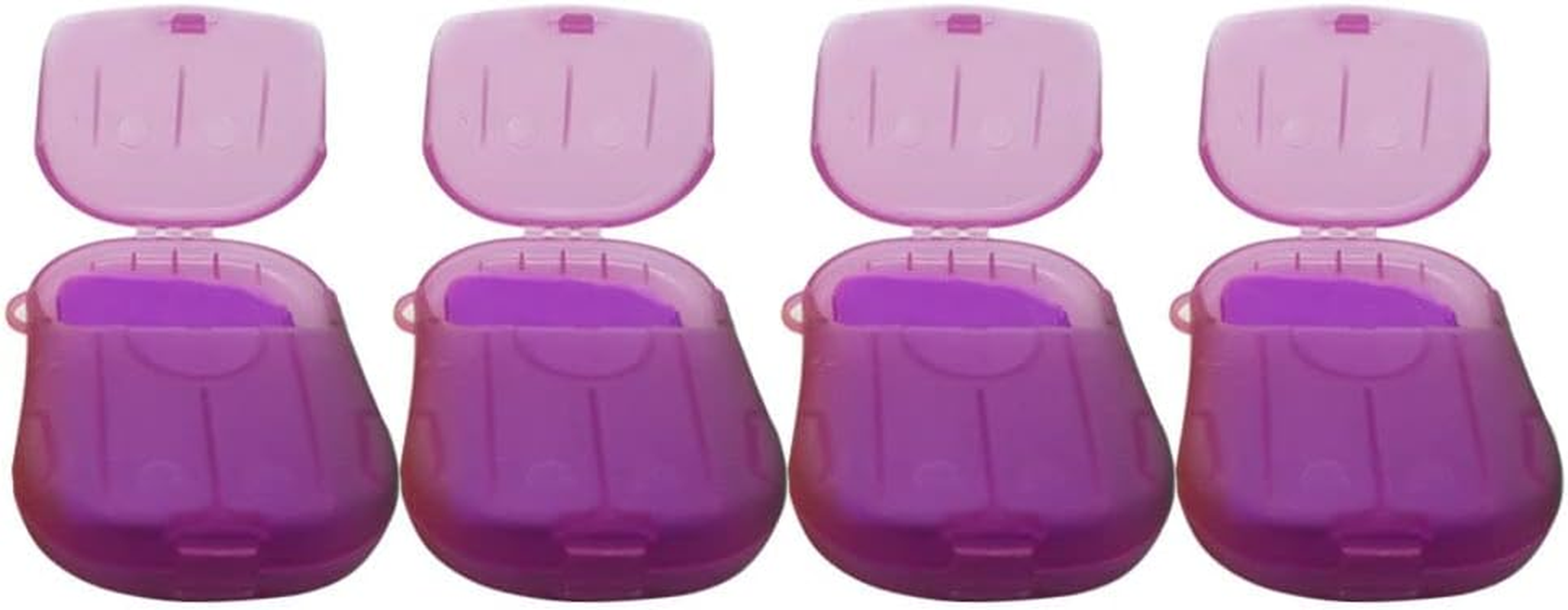 Gadgetime USA Paper Soap Sheets 4 Pack (20 Sheets/Pack) - Portable Disposable Travel Paper Soap Sheets, Foaming Hand Washing Scented Bath Slice Soap Sheets for Indoor and Outdoor (Violet)